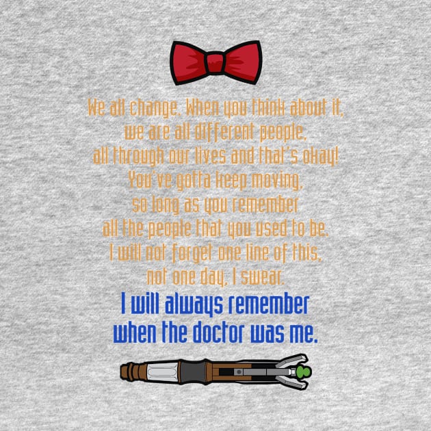 Eleventh Doctor goodbye by quinnsnake